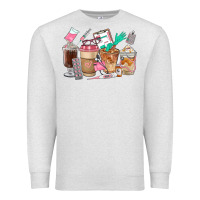 Oatmeal Heather Nurse Coffee Cups Premium Sweatshirt - FaDigitalArtStudio
