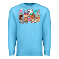 Ocean Blue Nurse Coffee Cups Premium Sweatshirt - FaDigitalArtStudio