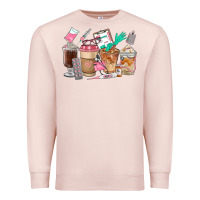 Pale Pink Nurse Coffee Cups Premium Sweatshirt - FaDigitalArtStudio