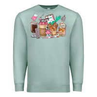Seafoam Nurse Coffee Cups Premium Sweatshirt - FaDigitalArtStudio