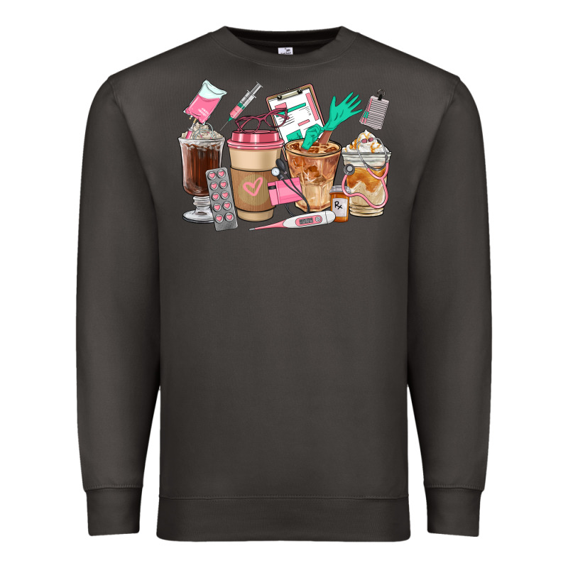 Nurse Coffee Cups Premium Sweatshirt by FaDigitalArtStudio | Teevron