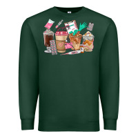 Sports Green Nurse Coffee Cups Premium Sweatshirt - FaDigitalArtStudio