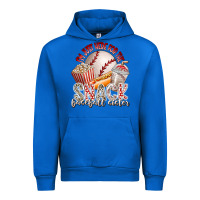 Cobalt i am just here for the snack baseball sister Urban Hoodie - RacoonDesign