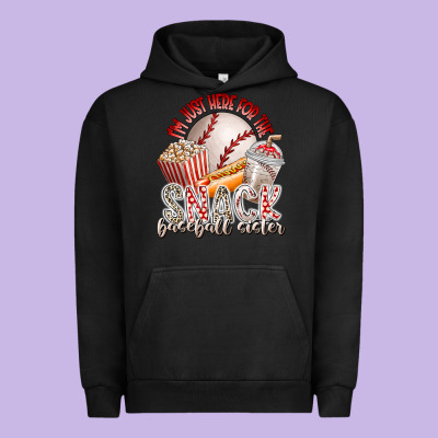 I Am Just Here For The Snack Baseball Sister Urban Hoodie Designed By Racoondesign