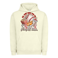 Pigment Pistachio i am just here for the snack baseball sister Urban Hoodie - RacoonDesign