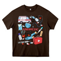 Chocolate Brown can't talk right now doing paramedic stuff Heavy Core Tee - MaliasSmallBusiness