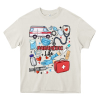 Cream can't talk right now doing paramedic stuff Heavy Core Tee - MaliasSmallBusiness