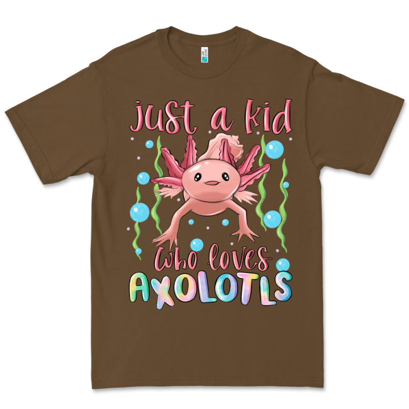 Just A Kid Who Loves Axolotls Premium Tee by MaliasSmallBusiness | Teevron