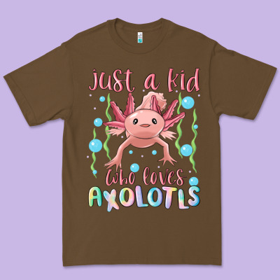 Just A Kid Who Loves Axolotls Premium Tee Designed By Maliassmallbusiness
