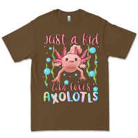 Cacao just a kid who loves axolotls Premium Tee - MaliasSmallBusiness