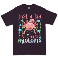 Plum just a kid who loves axolotls Premium Tee - MaliasSmallBusiness