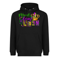Black mardi gras queen Heavyweight Hoodie - FaDigitalArtStudio