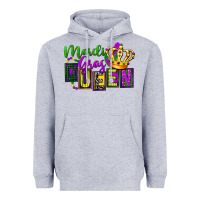 Heather Grey mardi gras queen Heavyweight Hoodie - FaDigitalArtStudio