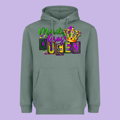 Mardi Gras Queen Heavyweight Hoodie Designed By Fadigitalartstudio