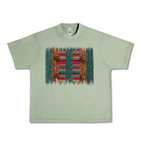 Oil Green sunflower serape brush stroke Urban Heavy Tee - Artiststas