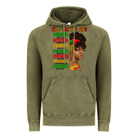 Vintage Olive god say i am juneteenth afro girl Vintage Hoodie - Artiststas
