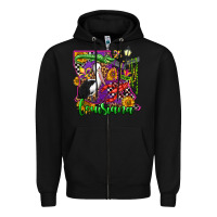Black louisiana Zipper Hoodie - OliviaCreatesArt