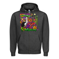 Charcoal Heather louisiana Zipper Hoodie - OliviaCreatesArt