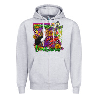Heather Grey louisiana Zipper Hoodie - OliviaCreatesArt