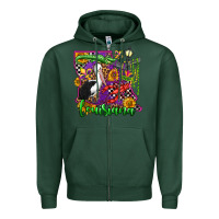 Sports Green louisiana Zipper Hoodie - OliviaCreatesArt