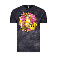 Cloud Black retro softball Vintage Tee - Artiststas