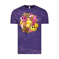 Cloud Purple retro softball Vintage Tee - Artiststas