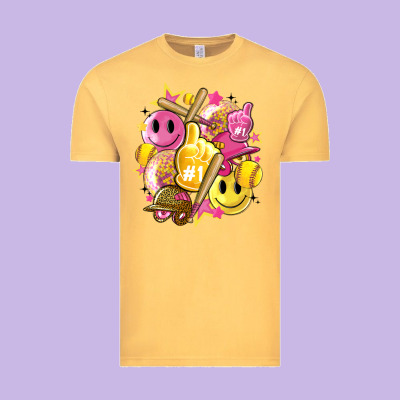 Retro Softball Vintage Tee Designed By Artiststas