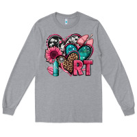 Heather Grey rt respiratory therapist hearts Long Sleeve Tee - Jasminsmagicworld