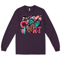 Plum rt respiratory therapist hearts Long Sleeve Tee - Jasminsmagicworld