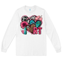 White rt respiratory therapist hearts Long Sleeve Tee - Jasminsmagicworld