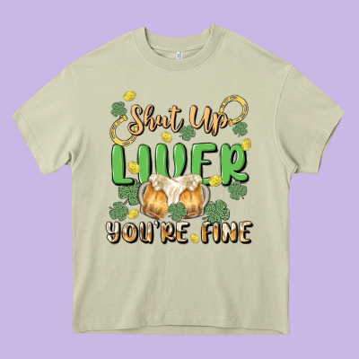 Shut Up Liver You're Fine Heavy Core Tee Designed By Maliassmallbusiness