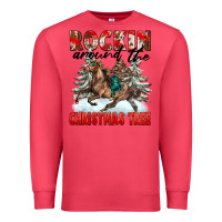 Cardinal Rockin Around The Christmas Tree Rodeo Premium Sweatshirt - FaDigitalArtStudio