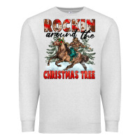 Oatmeal Heather Rockin Around The Christmas Tree Rodeo Premium Sweatshirt - FaDigitalArtStudio