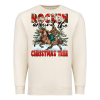 Sandshell Rockin Around The Christmas Tree Rodeo Premium Sweatshirt - FaDigitalArtStudio