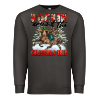 Smoke Rockin Around The Christmas Tree Rodeo Premium Sweatshirt - FaDigitalArtStudio
