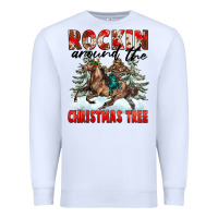 Rockin Around The Christmas Tree Rodeo Premium Sweatshirt | Teevron