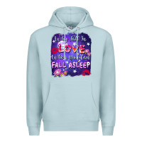 Blue Mist Why fall in love when you can fall asleep Premium Hoodie - FaDigitalArtStudio