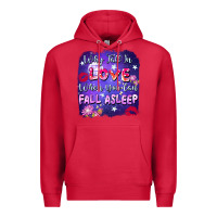Cardinal Why fall in love when you can fall asleep Premium Hoodie - FaDigitalArtStudio