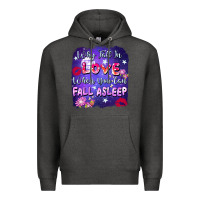 Charcoal Heather Why fall in love when you can fall asleep Premium Hoodie - FaDigitalArtStudio