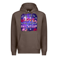 Coffee Why fall in love when you can fall asleep Premium Hoodie - FaDigitalArtStudio