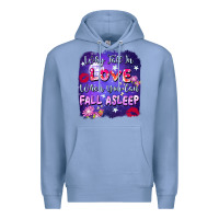 Colony Blue Why fall in love when you can fall asleep Premium Hoodie - FaDigitalArtStudio