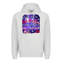 Dove Grey Why fall in love when you can fall asleep Premium Hoodie - FaDigitalArtStudio