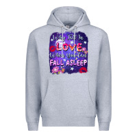 Heather Grey Why fall in love when you can fall asleep Premium Hoodie - FaDigitalArtStudio