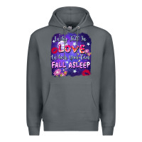 Rock Why fall in love when you can fall asleep Premium Hoodie - FaDigitalArtStudio