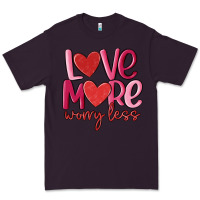 Plum love more worry less Premium Tee - MaliasSmallBusiness
