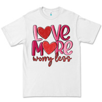 White love more worry less Premium Tee - MaliasSmallBusiness