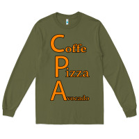 Army Green coffe pizza avocado Long Sleeve Tee - Bettercallsaul