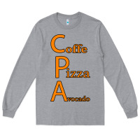 Heather Grey coffe pizza avocado Long Sleeve Tee - Bettercallsaul