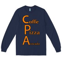 Navy coffe pizza avocado Long Sleeve Tee - Bettercallsaul