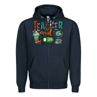 Navy teacher mode on Zipper Hoodie - OliviaCreatesArt